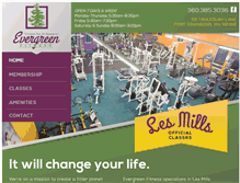 Tablet Screenshot of evergreenfitness.net